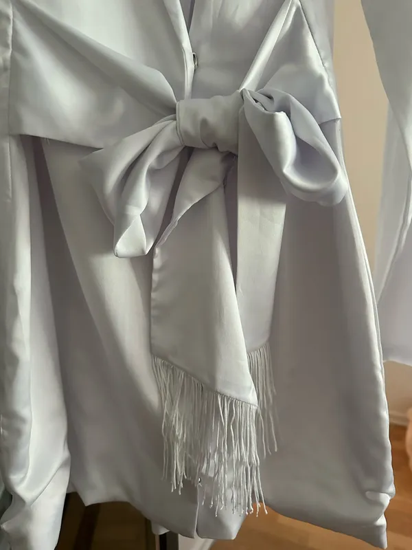 White blazer satin dress Size M - Image 2