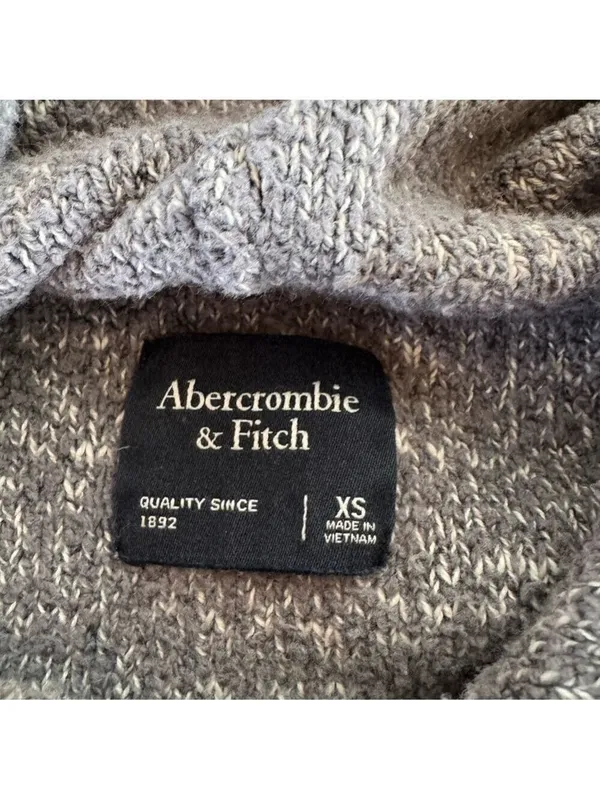Abercrombie & Fitch Gray Sweatshirt Hoodie Size XS - Image 2