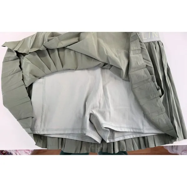 OFFLINE by Aerie Sage Green Pleated Tennis Skirt Logo Goals Skort Large NWT‎ - Image 9
