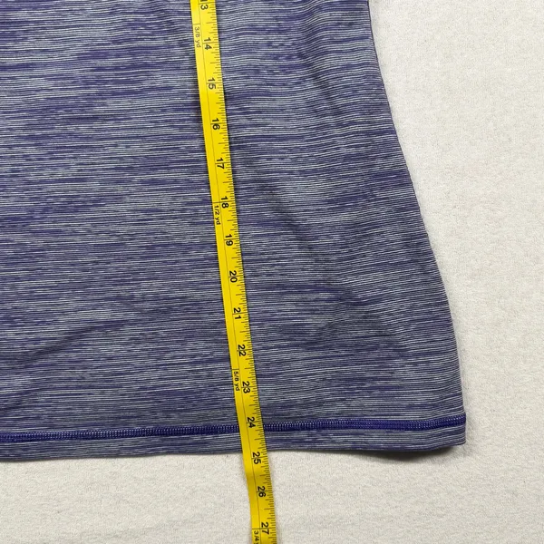 Lululemon Power Y Tank Top Women’s Size 4 Purple Gray Stripe Built In Bra - Image 6