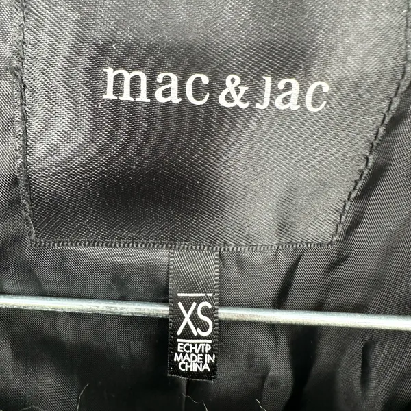 Mac & Jac‎ Green Plaid Belted Coat Asymmetrical Zip Snap Front Jacket Size XS - Image 3