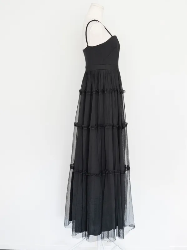 Adrianna Papell - Ruffle Tiered Mesh Sleeveless Gown - Image 3