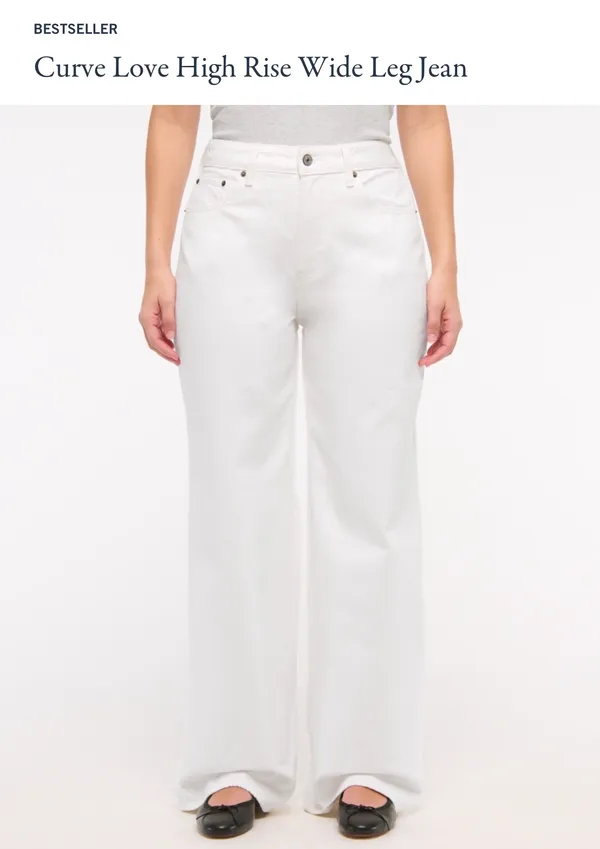 Abercrombie Curve Love High-Rise Jeans Wide Leg Short Length - Image 2