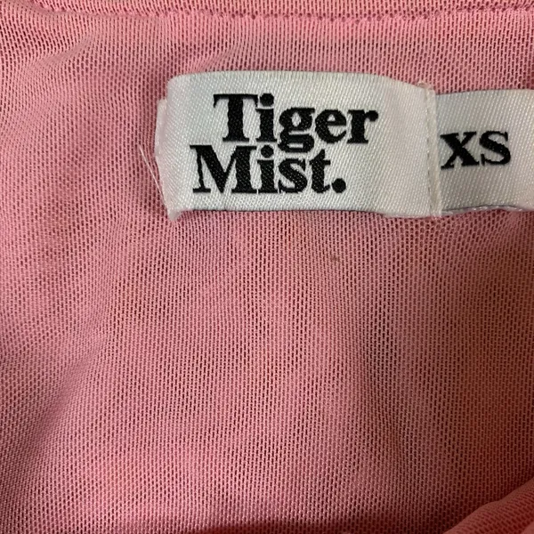 Tiger Mist Pink Ruched Puff Sleeve Crop Top XS Y2K Cottagecore Ruffle Cute - Image 4