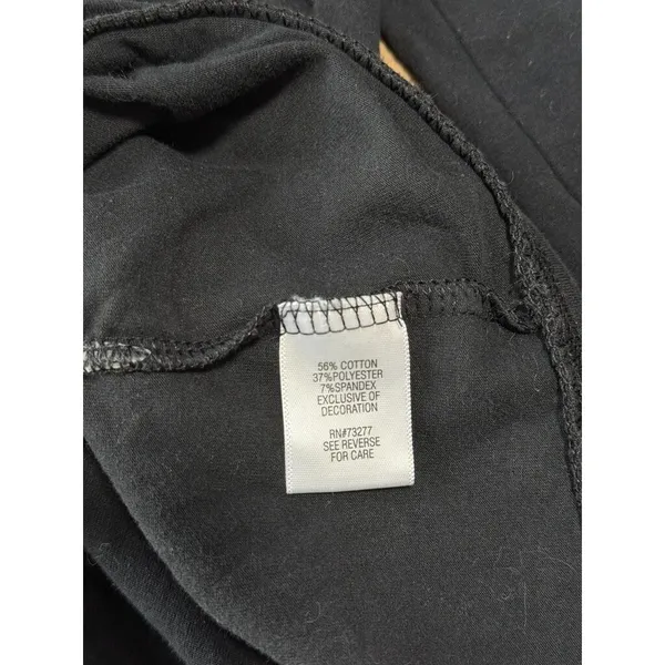 EUC Womens A:GLOW maternity 1/4 quarter zip hooded stretch pullover black size M - Image 6