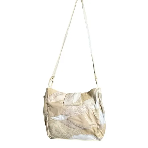 Vintage Arrivals Patchwork Suede Leather Shoulder Bag Purse‎ nwt - Image 5