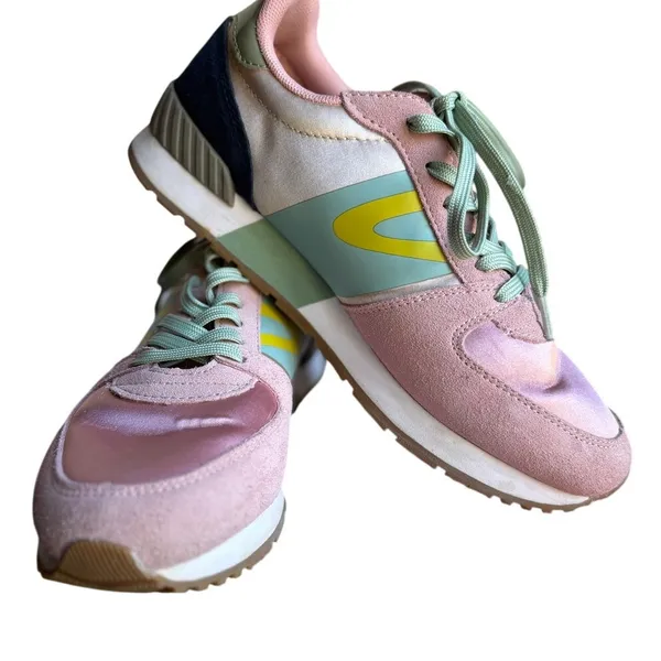 Tretorn Loyola Retro Sneakers Pink Sage Colorblock Women's 7.5 - Image 4