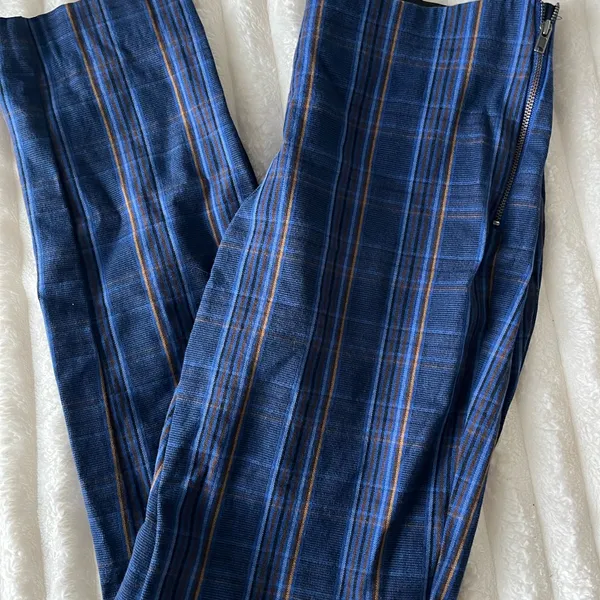 a new day Blue Plaid Women's Straight Leg Pants - Image 2