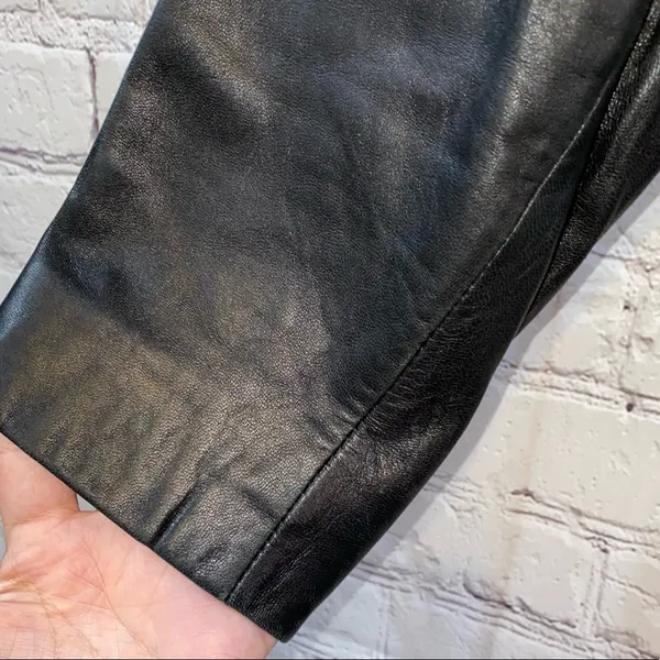 JLC New York Black Full Zip‎ Leather Jacket - Image 3