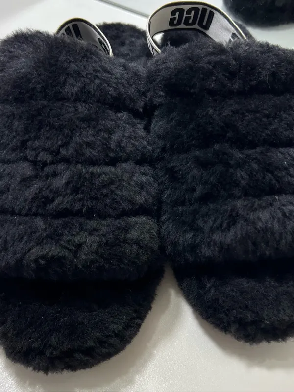 UGG black Fluff Yeah Slide Slippers size 9 - Image 3