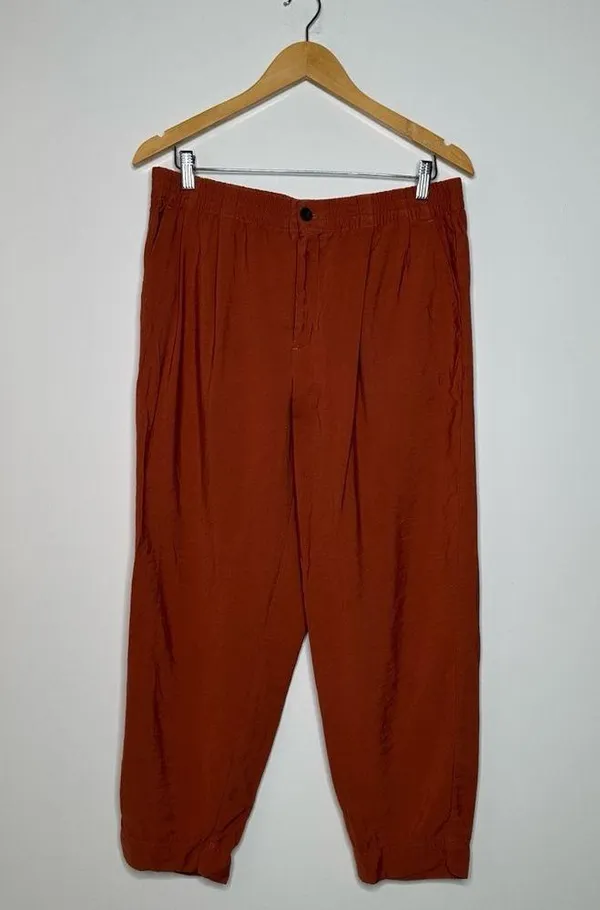 Madewell Drapey Track Trousers in Weathered Brick Size Large - Image 5