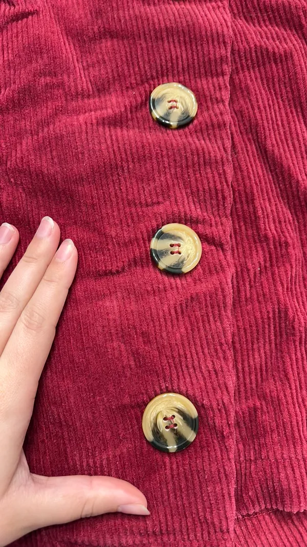 Harper red corduroy skirt - Image 4