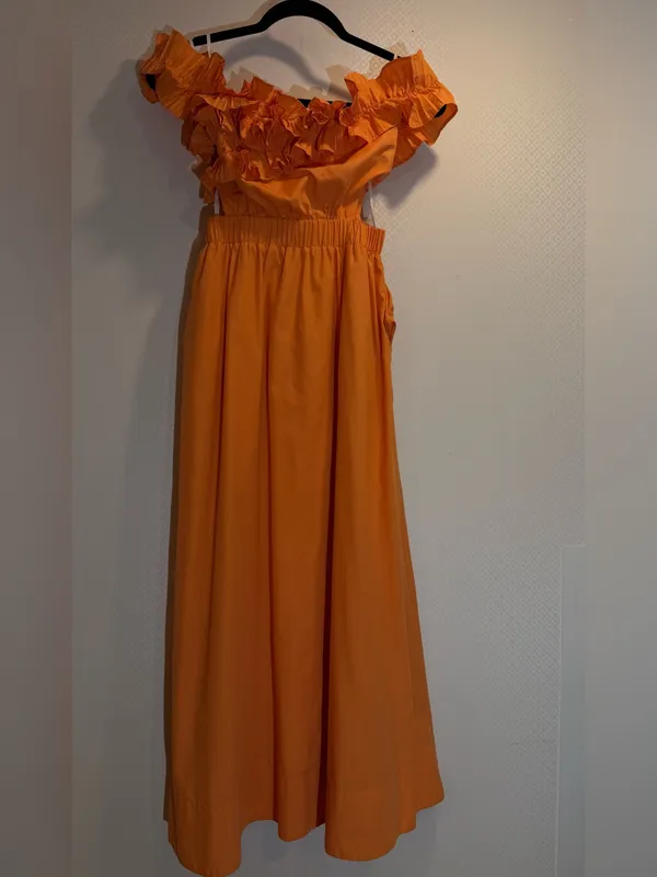 Sovere Ruffled Rapture Maxi Dress One-Shoulder Orange Maxi Dress - Image 6