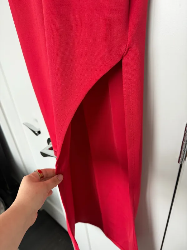 Peppermayo Red Bodycon Midi Dress with Slit - 8 - Image 2