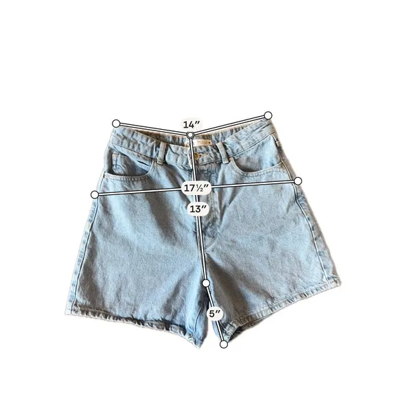 Zara high rise jean shorts 5” inseam size 4 - Image 3