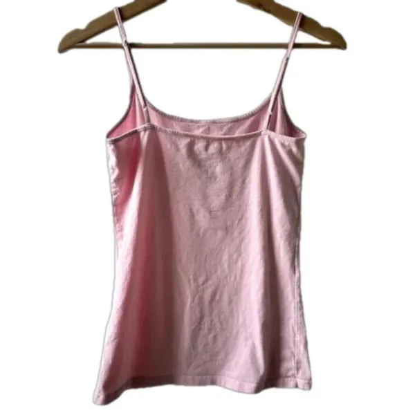 Vintage Merona pink tank top small spaghetti strap adjustable Y2K camisole 90s - Image 2