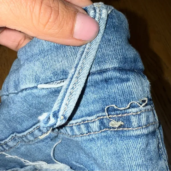MOTHER‎ The Looker Step Ankle Fray Jeans Despite Differences Denim Blue 27 - Image 6