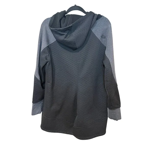 The North Face Recover Up Quilted Jacket Black Grey Longline Zip Up Womens XL - Image 3