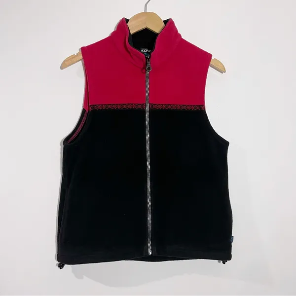Kuhl Red & Black Fleece Sleeveless Vest J w/ Pockets Small Outdoor Gorpcore‎ - Image 2
