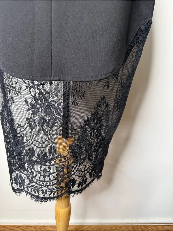 NBD Black Pictute Me Strapless Lace Midi Dress - Image 7
