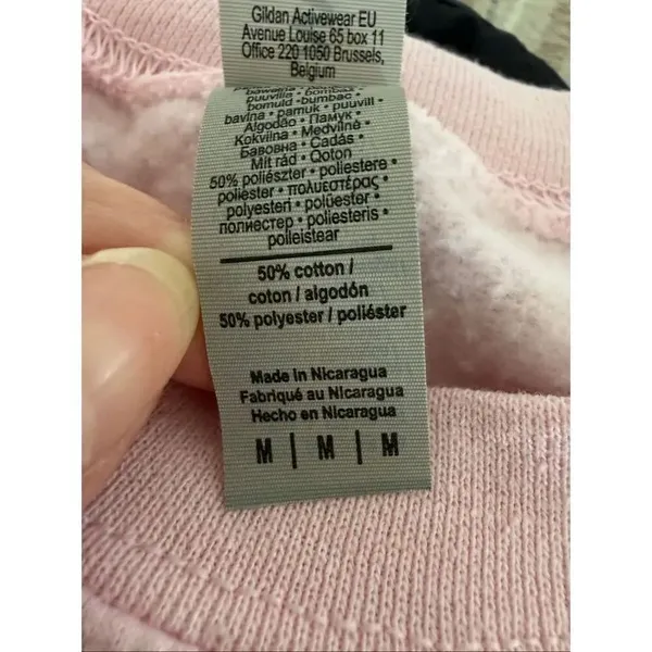 NWOT Barbie Doll University Crewneck Sweatshirt Pink M - Image 7