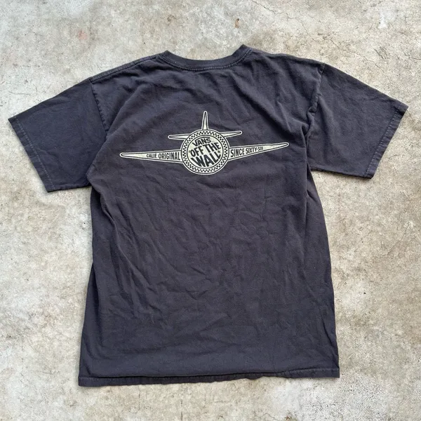 VANS Off the Wall Graphic Shirt Short Sleeve Size Medium Skate Grunge - Image 3