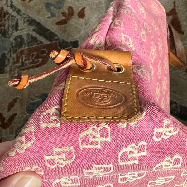 Dooney & Bourke Pink and Tan Tote - Image 9