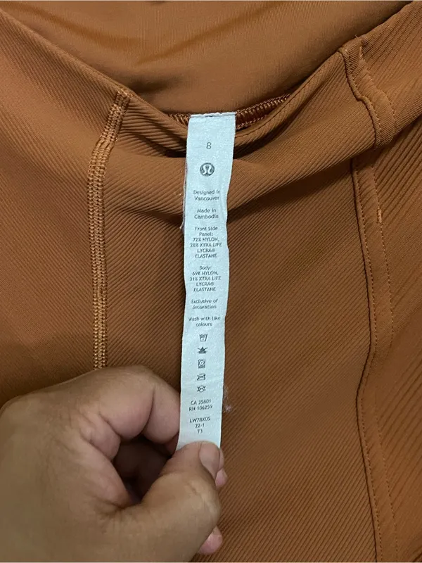 Lululemon Ribbed High-Rise Yoga Short 8" Butternut Brown - Image 5