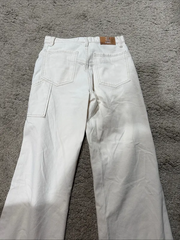 We The Free Cream Tinsley baggy high rise straight leg size 27 EUC - Image 3