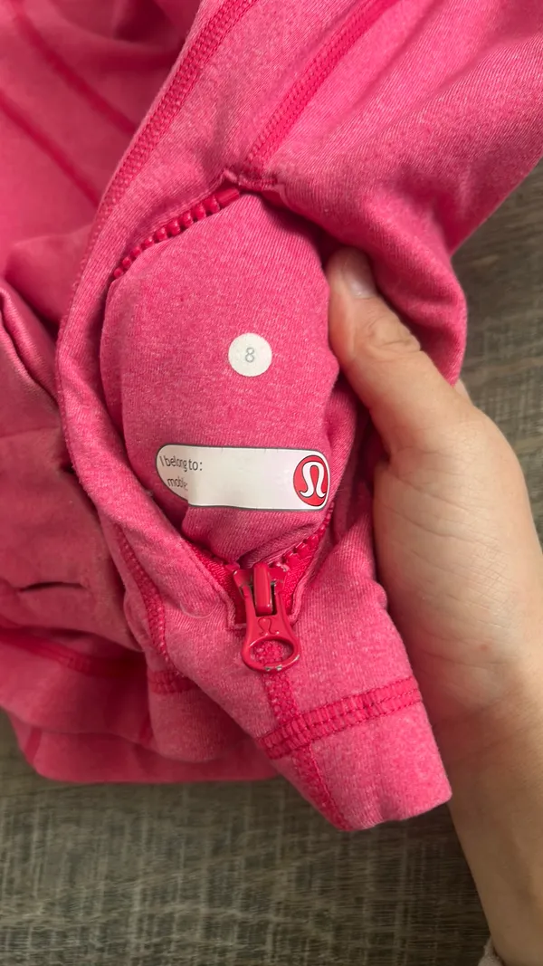 Lululemon define jacket in sonic pink, full zip, size 8 - Image 7