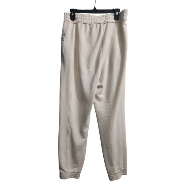Fabletics Cream Cotton Blend Jogger Pants‎ with Zip Pocket Athleisure Comfort XL - Image 2