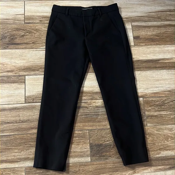 Zara black straight ankle black pants - Image 2