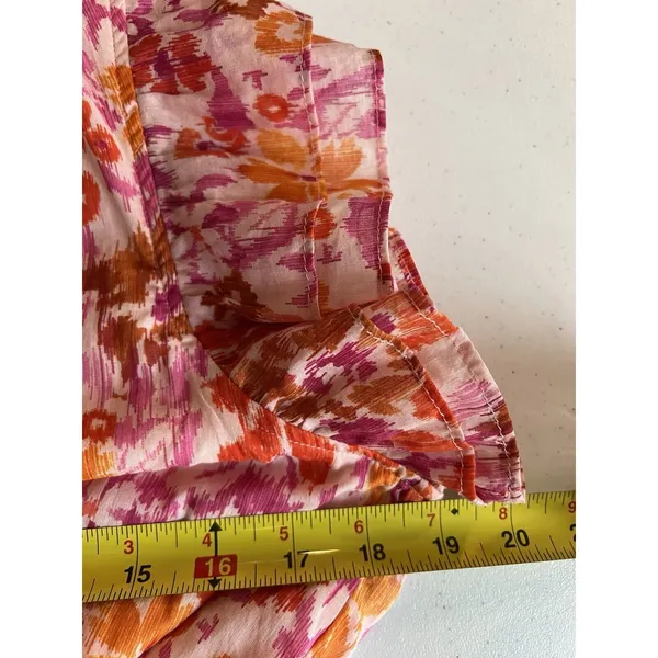 Anthropologie Fate Pink Floral Flowy Tiered Ruffle Peasant Mini Dress Small NWT - Image 14