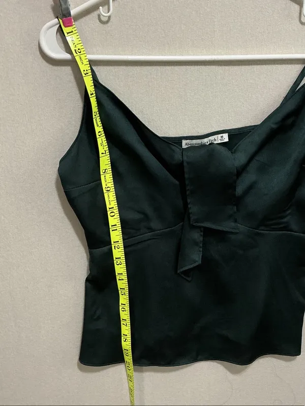 Abercrombie & Fitch Black Satin Tie-Front Camisole - Image 5