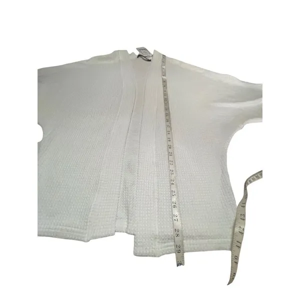 YIBOCK Off White Over Sized Open Cardigan Knit Sweater Sz S NWT - Image 6
