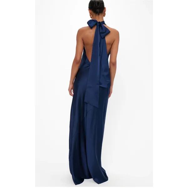 Show Me Your MuMu Lisa Maxi Dress Midnight Navy Size Medium - Image 3