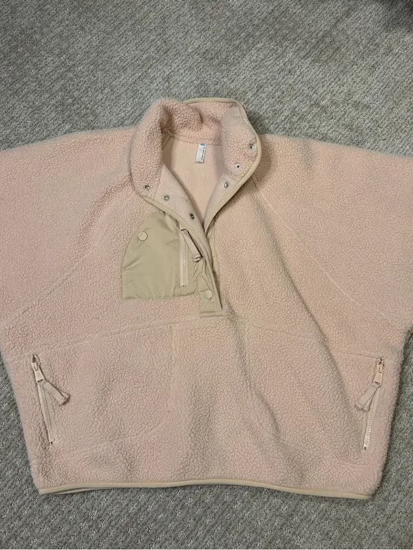 Free People Movement Hit The Slopes Fleece Jacket size small in light pink - Image 3