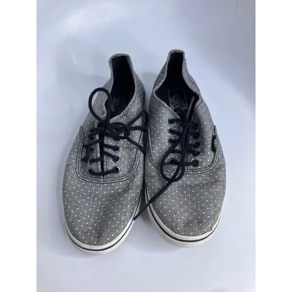Vans Authentic Lo Pro Shoes Women 9 Grey Polka Dot Good Low Top Sneakers - Image 2