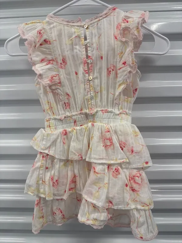 LoveShackFancy Decker Ruffle Mini Dress Cherry Soda Girls Size 5-6Y - Image 5