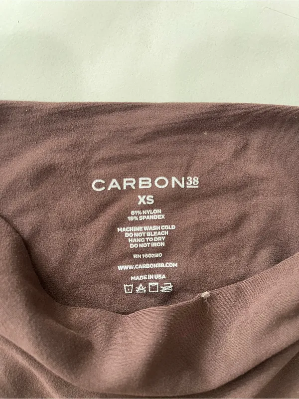 Carbon38 Mid Rise Leggings in Espresso Brown XS - Image 4