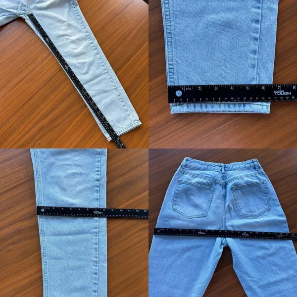 BDG Urban Outfitters Light Wash Mom Jeans High Waist Straight Leg W28 - Image 7