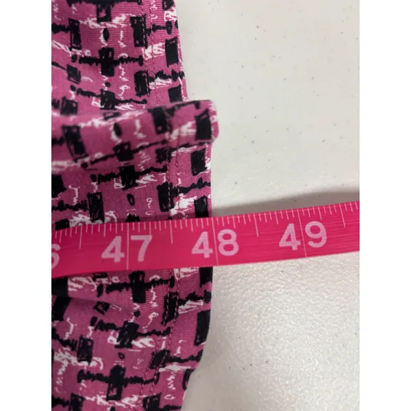 Boden‎ Silvia Long Sleeve A-line Faux Tie Wrap Dress Pink 14L Tall Geometric - Image 7