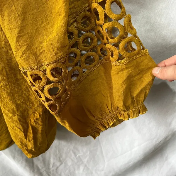 Cato Mustard Yellow Lightweight Blouse Shirt XL - Image 4