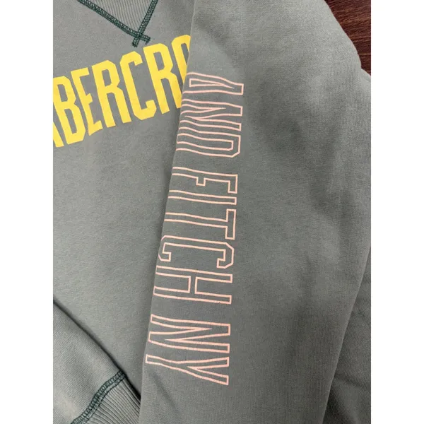Abercrombie &‎ Fitch Vintage-Style Sage Green Crewneck Sweatshirt - Size M - Image 2