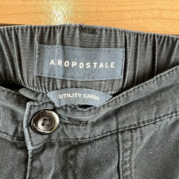 AEROPOSTALE Women's Size M Faded Slate Blue Gray Utility Cargo Pants Canvas Y2K - Image 11