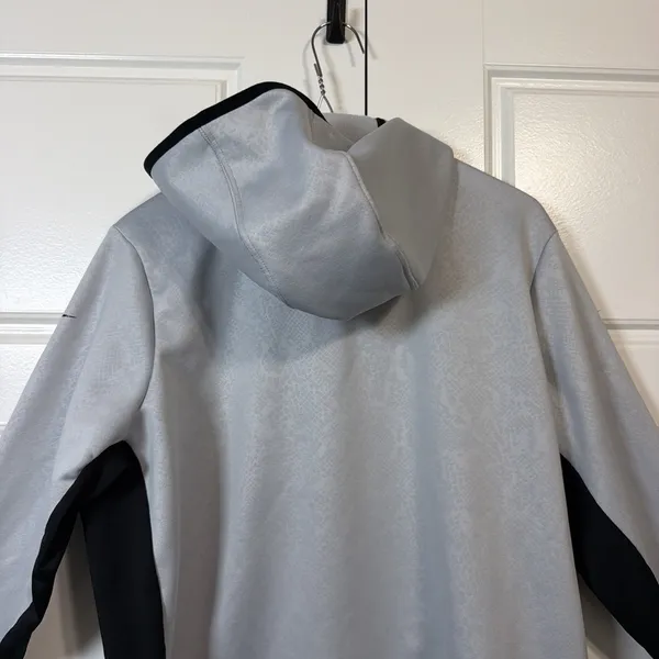 Nike Therma-FIT Hoodie Womens XL Grey Black Snakeskin Full Zip 685672-012 - Image 9