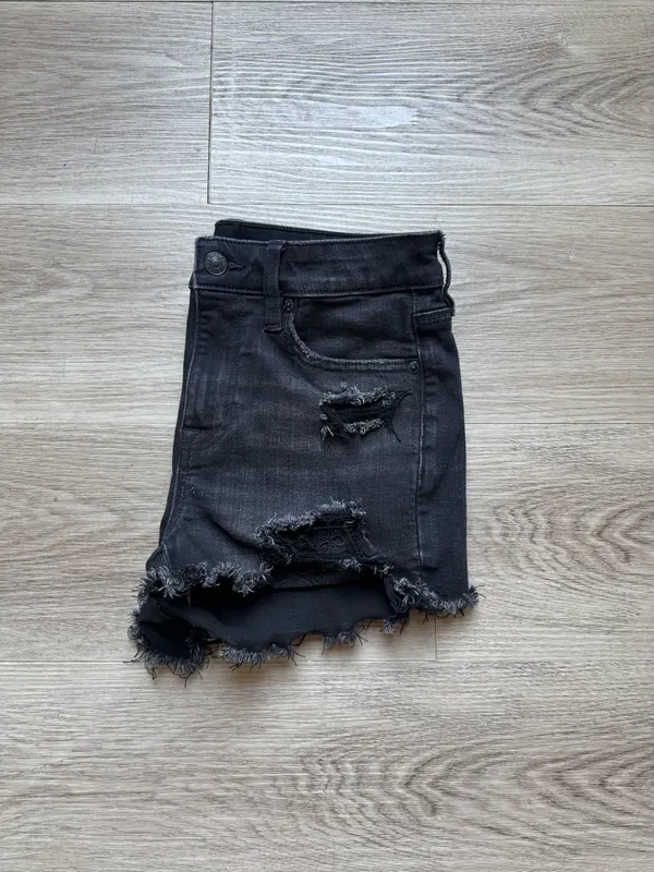 Women’s American Eagle Black Denim Shorts - Image 2