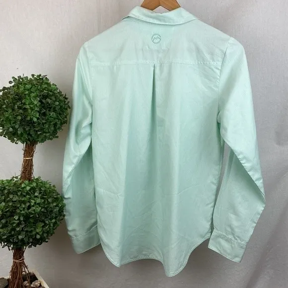 Magellan Women's Blue & White Classic Fit Fish Gear Long Sleeve Sport Top M - Image 3