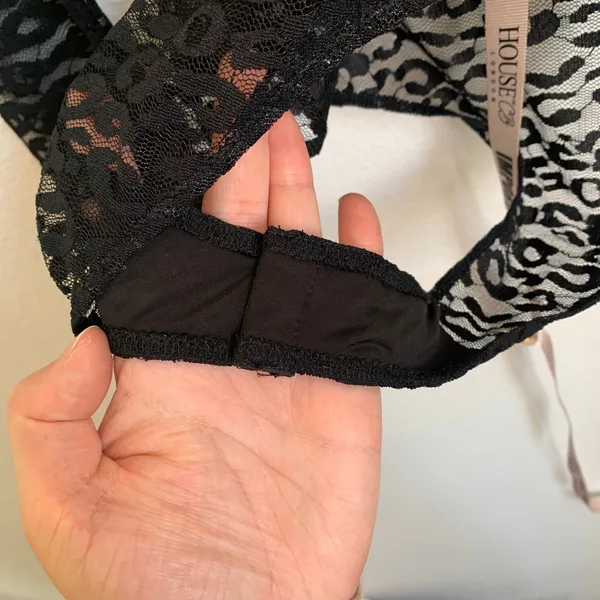 NWT House of CB Carmine‎ Cheetah Print Sheer Bodysuit in Black - Image 5