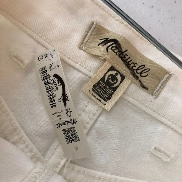 Madewell Womens The '90s Straight Jean: Two-Tone Workwear Edition White Ivory 23 - Image 7